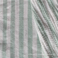 2020 Nouveau style 100% biologique Coton Coton Dyed Stripe French Terry tissu